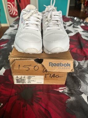 Reebok White Leather Classic Sneakers